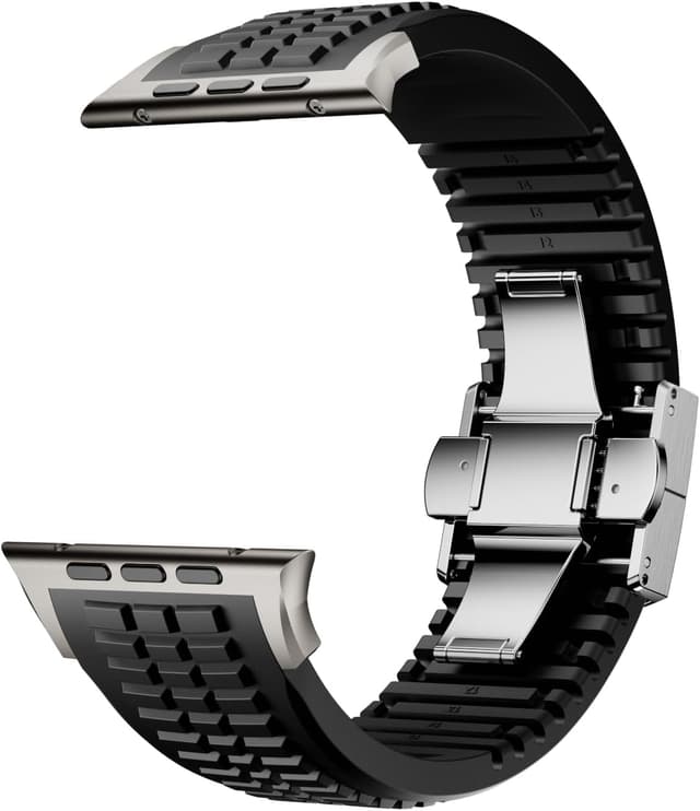 Detalle de VKEOO modern silicone watch band for Apple Watch Ultra 2 / Ultra and Series 10–7 (44mm–49mm)
