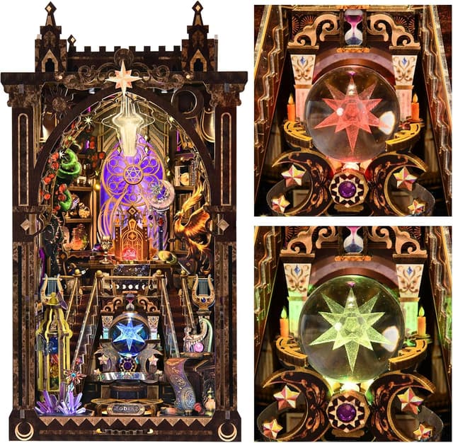 Detalle de ETKVR Book Nook Kit DIY Miniature House Dollhouse 3D Puzzle