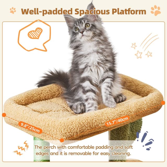 Thumbnail 4 de Taoqimiao Cat Tree 98cm for Indoor Cats