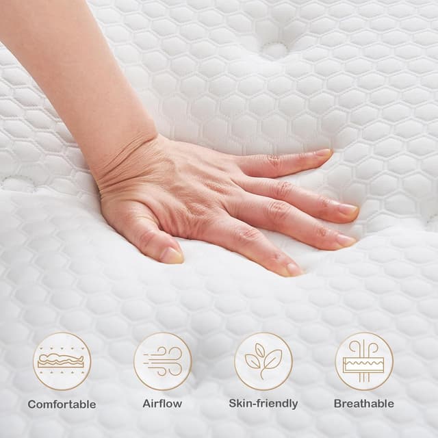 Detalle 2 de King Size hybrid memory foam mattress 10.2in