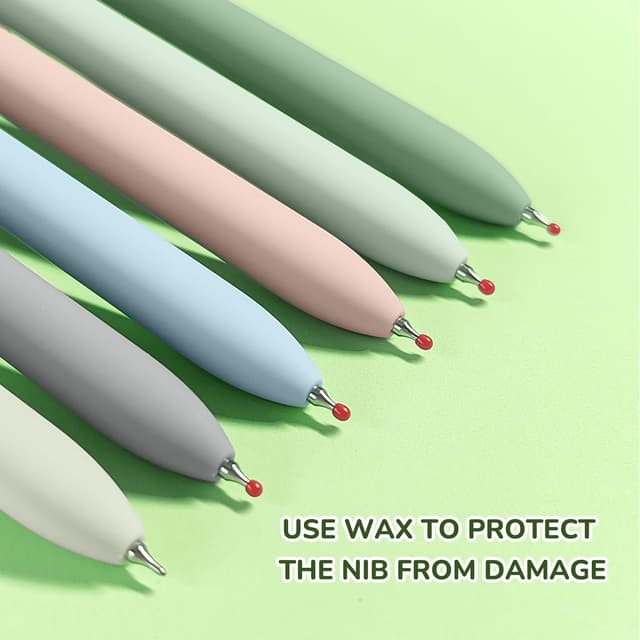 Thumbnail 6 de UIXJODO Gelstifte mit schwarzer Tinte, 0,5 mm feine Spitze – einziehbar, 6er-Set Morandi Gold