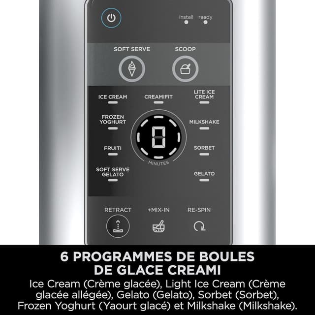 Detalle 2 de NINJA CREAMi Scoop & Swirl NC701EU : machine à glaces façon l’italienne avec 13 modes et 2 pots
