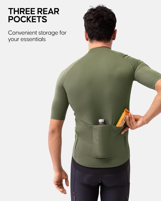 Detalle de DANISH ENDURANCE men’s cycling jersey with full zip, rear pockets and breathable moisture-wicking fabric