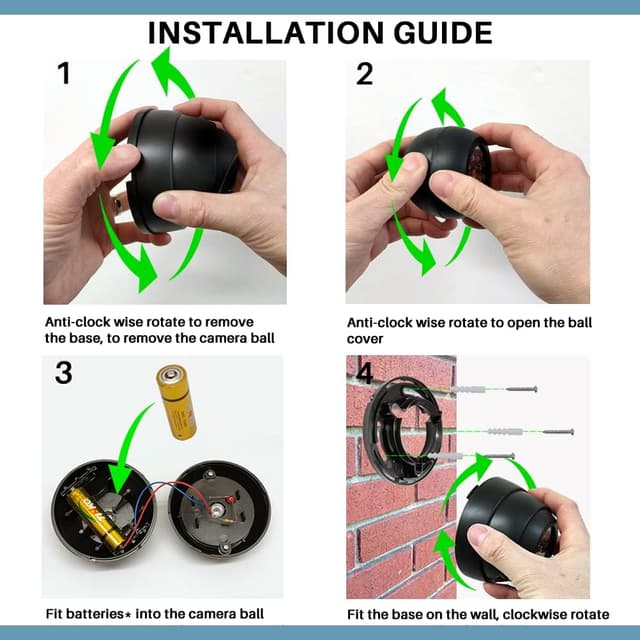 Thumbnail 6 de JUSTOP 2x Dome Dummy CCTV Camera Twin Pack