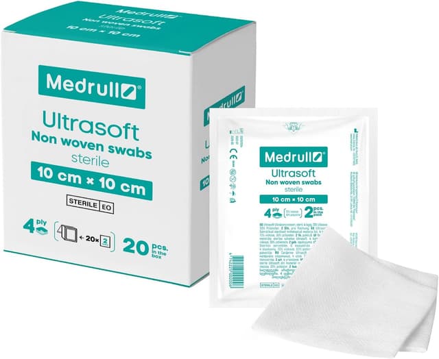 Detalle de Medrull ULTRASOFT Wundauflagen 4‑lagig 10×10 cm
