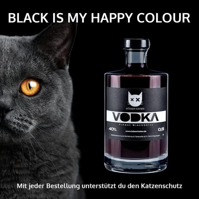 Detalle 2 de BÖSER KATER Blackberry Vodka 0,5 l