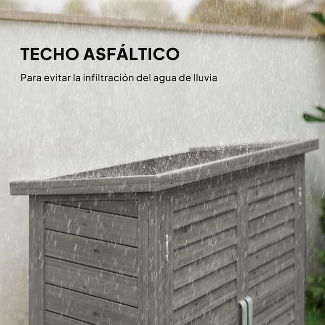 Thumbnail 3 de Outsunny Cobertizo de madera 87x46,5x96,5 cm