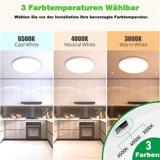 Detalle 2 de MGEELED LED Deckenleuchte 20 W, IP44