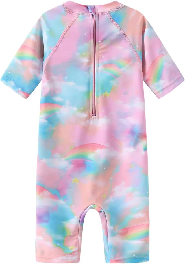Detalle 2 de Aisyee UV Kleidung Baby Badeanzug Kurzarm – einteiliger Schwimmanzug mit Rashguard-Charakter für 6 Monate bis 5 Jahre