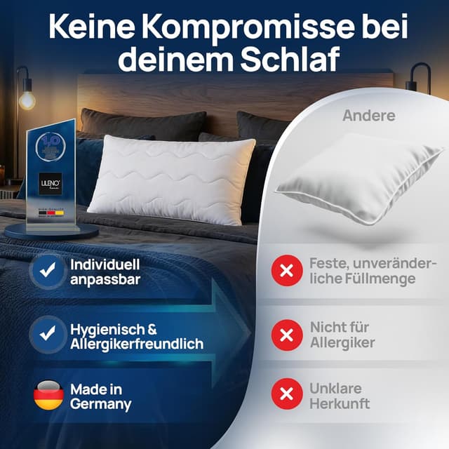 Thumbnail 5 de LILENO HOME Allergiker Kopfkissen 40x80