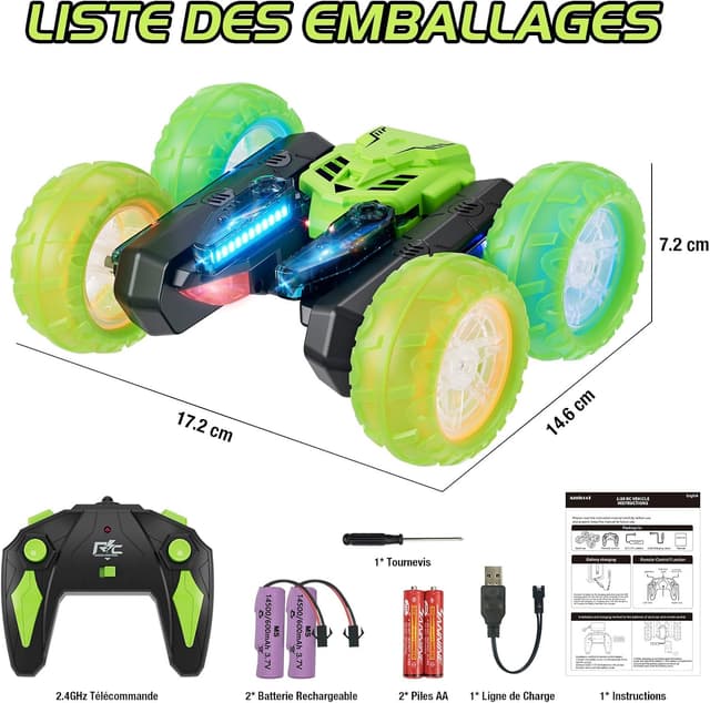 Thumbnail 6 de Amicool Voiture Télécommandée Vert 4WD