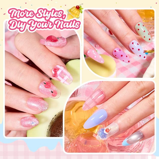 Detalle de Beetles Spring Pudding Jelly Gel Nail Polish Set (20 Pastel Colors) with Top Coat & Base