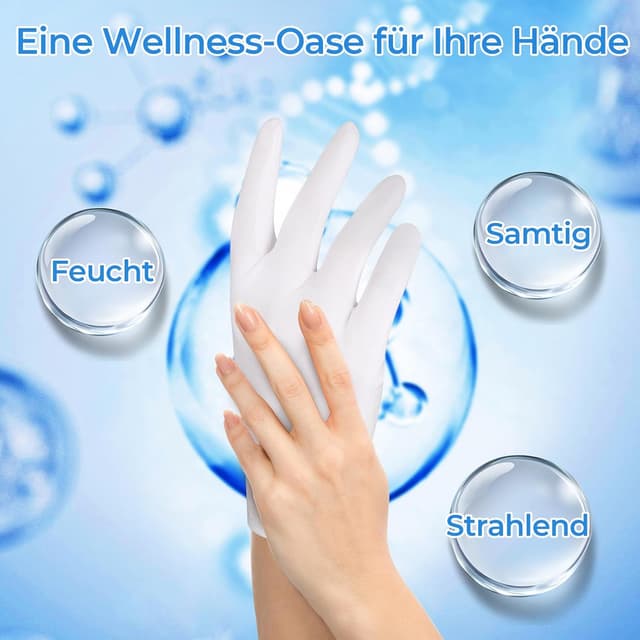 Detalle 2 de Donfri Baumwollhandschuhe 2 Paar für Neurodermitis