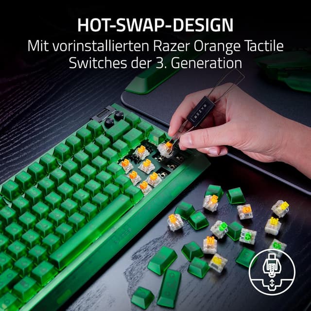 Detalle 2 de Razer BlackWidow V4 75% Phantom Green Edition