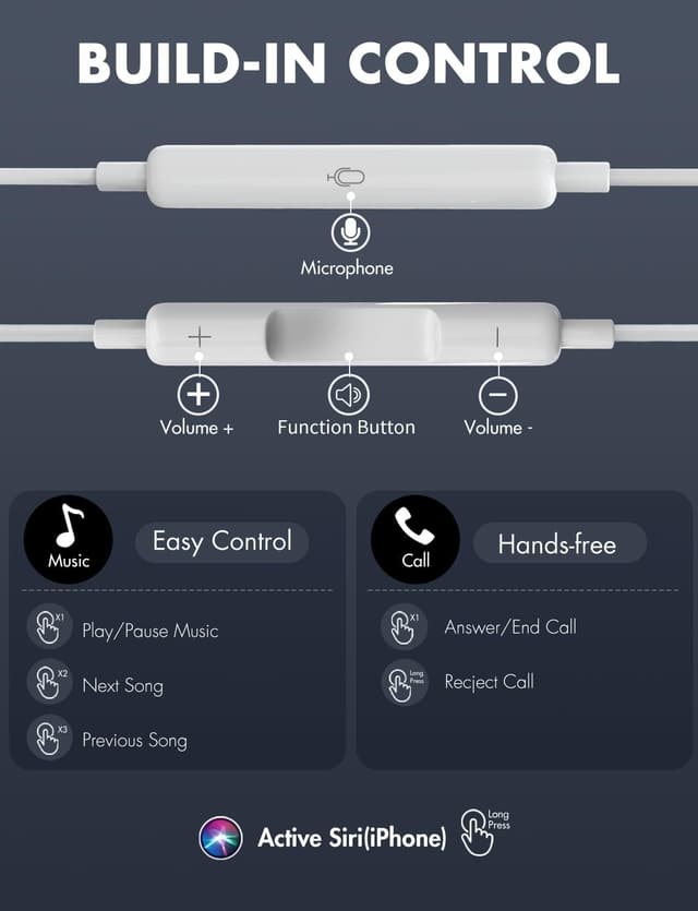 Detalle 2 de Antool Wired Earbuds 3.5mm wired headphones