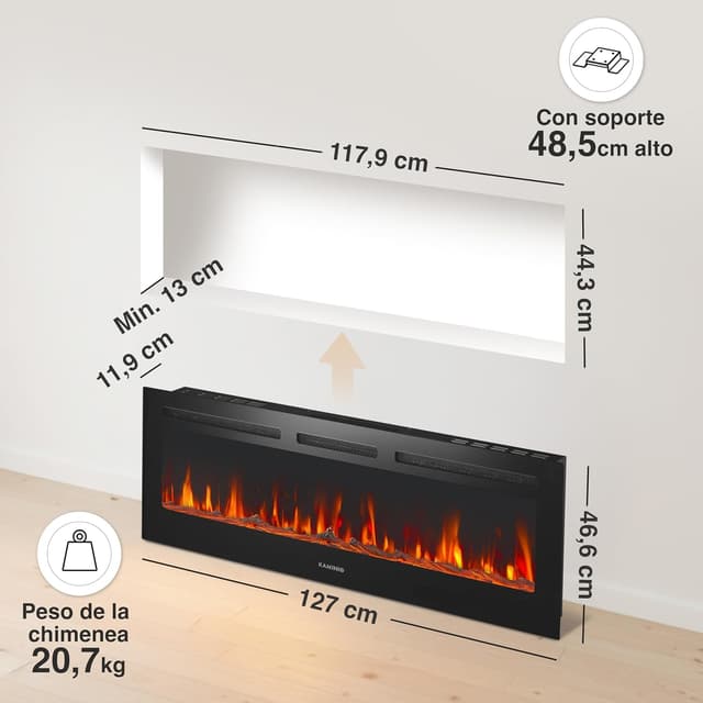 Thumbnail 5 de KAMINIO Marlon chimenea eléctrica 50"