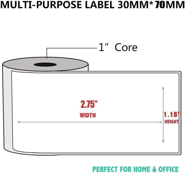 Thumbnail 1 de NETUM 5 rotoli etichette termiche 30x70mm