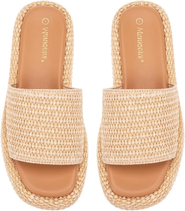 Detalle 1 de Monrovia Platform Sandals Raffia 1.38 in