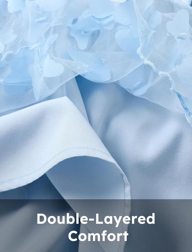 Detalle de Abito da principessa PATPAT con tulle e pom pom per bambina (manica corta)