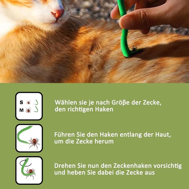 Detalle 2 de Nepfaivy Zeckenzange 5er Set für Hunde