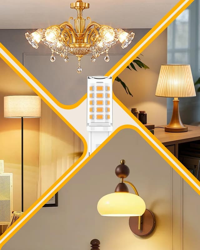 Detalle de KALAHOL 6 Pack G9 LED Bulbs (Warm White, 4W, 3000K) — flicker-free, non-dimmable