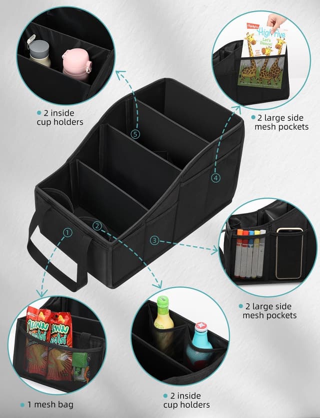 Thumbnail 3 de YOHOOLYO Car Seat Organiser 46x27x27 cm