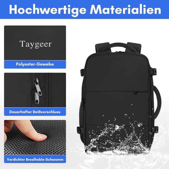 Thumbnail 3 de Taygeer Handgepäck Rucksack 55x40x20 – 44L Reiserucksack 🎒