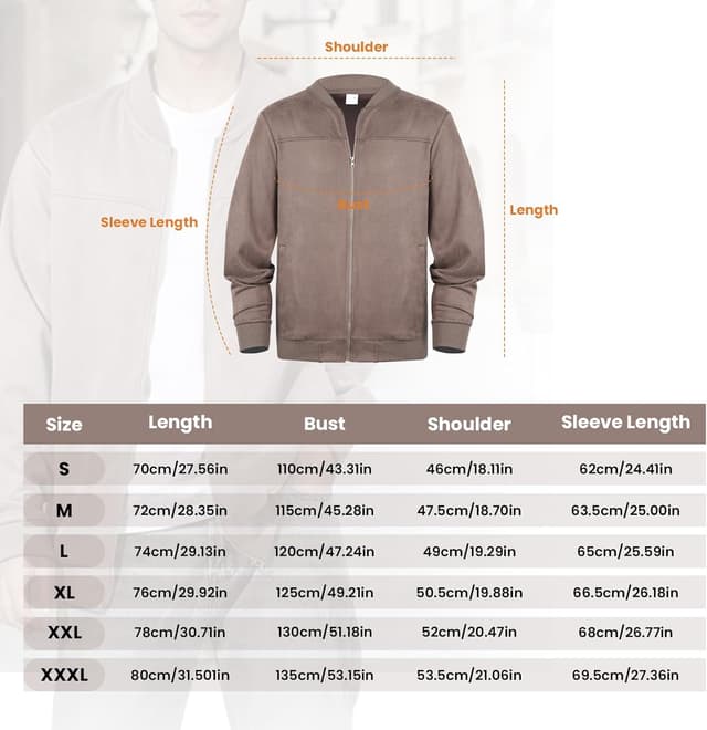 Thumbnail 6 de Veste de bombardier légère Jywmsc pour homme (manteau léger et coupe décontractée) – printemps/automne