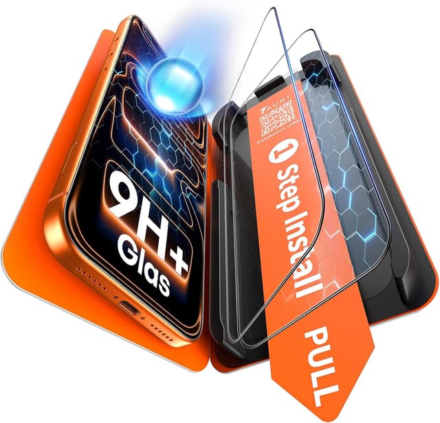 Detalle de TAURI lot de 2 verres trempés pour iPhone 17 Pro Max (6,9 pouces) – pose auto, sans bulles, protection anti-rayures