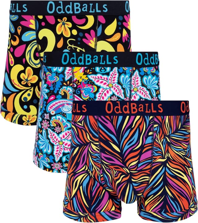 Thumbnail 6 de OddBalls Men’s Boxers Multipack (3) – Classic Fit Cotton Boxer Briefs with Elastic Waistband