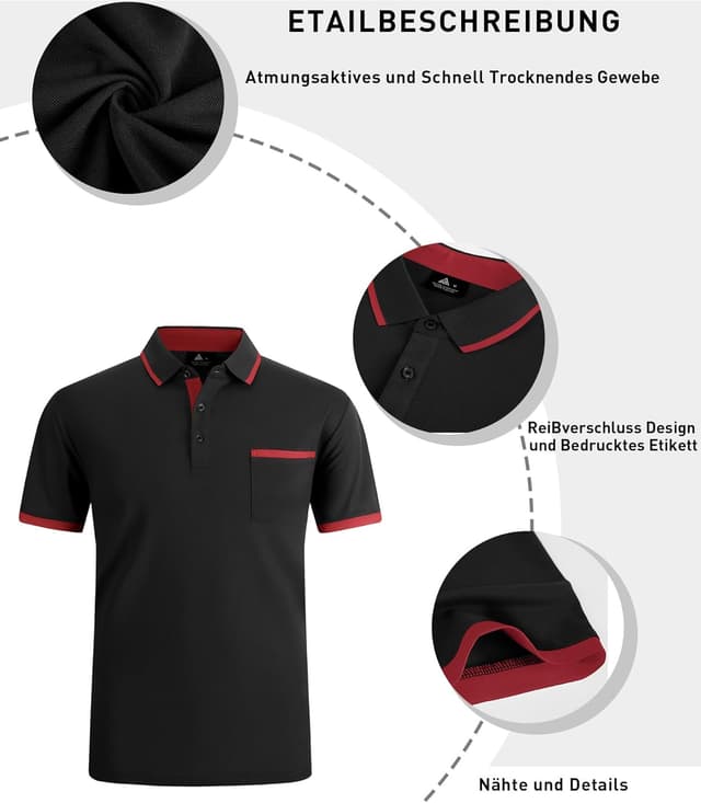 Thumbnail 3 de LLdress Polo Uomo Maniche Corte leggera e traspirante