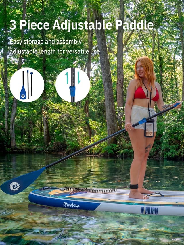 Thumbnail 6 de Niphean (Extra Large) Inflatable Paddle Board (SUP) for 2+1 People with StabilTrac Fin and Accessories