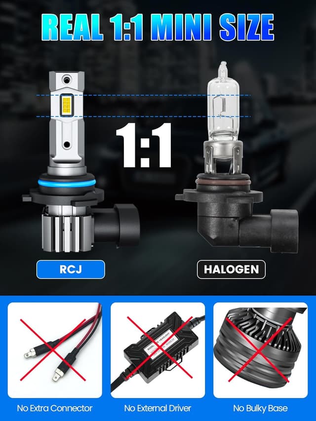 Detalle 2 de RCJ 9005/HB3 bulbs combo 32000LM