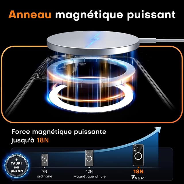 Thumbnail 2 de TAURI Coque Magnétique Galaxy S26 S26 avec MagSafe