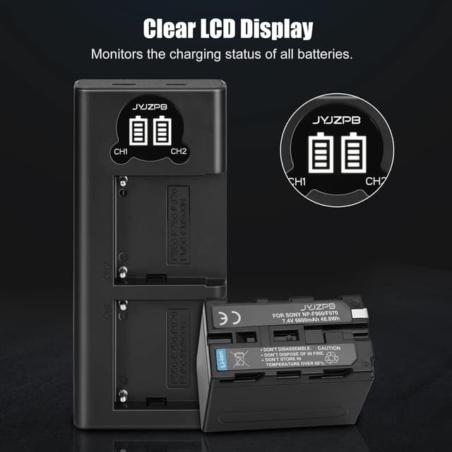 Thumbnail 4 de JYJZPB NP-F970 Battery Pack & Dual Charger