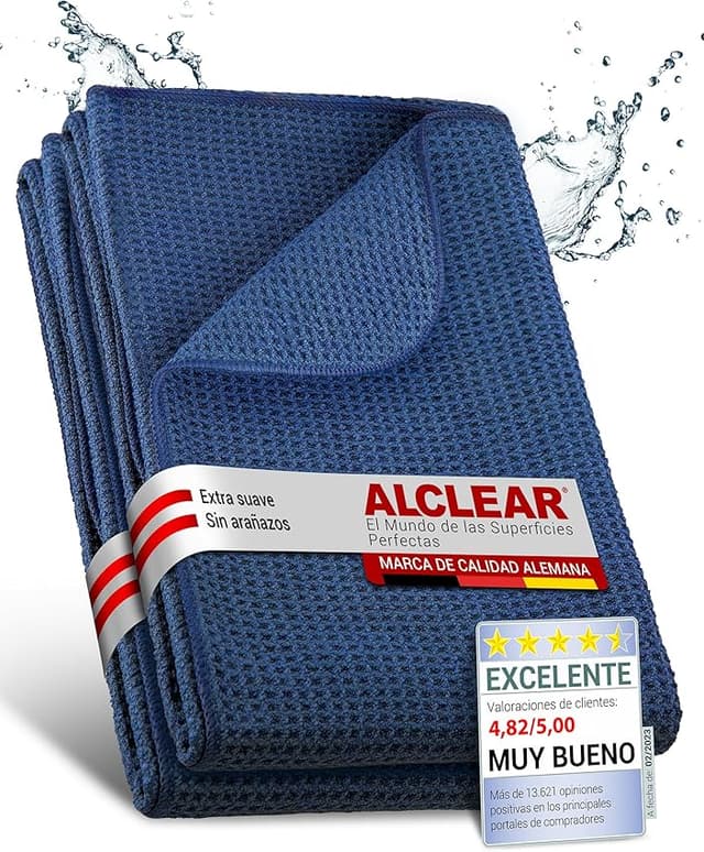 Detalle de Alclear International Secador Mágico 🧼 - Gamuza Microfibra 2 Unidades