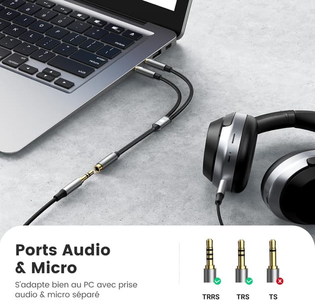 Thumbnail 1 de UGREEN Splitter Audio 3,5 mm 20 cm