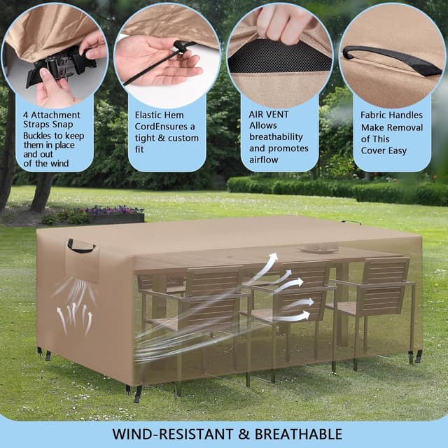 Thumbnail 4 de WUAYAMI Copertura Tavolo Esterno 170x94x71cm