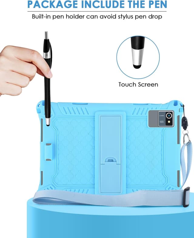 Detalle 2 de KATUMO Universal 10–10.1 inch Silicone Case with Pen, Shoulder Strap & Adjustable Stand