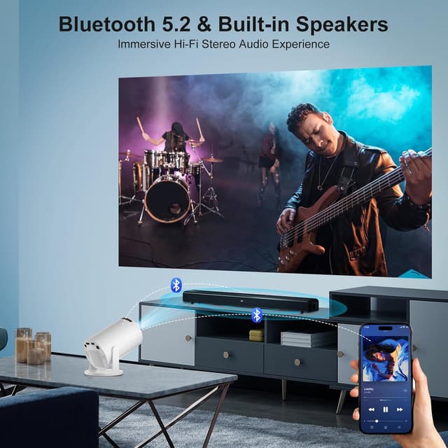 Thumbnail 5 de HY300Pro Mini Projector 12,000 lumens 4K