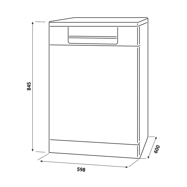 Detalle 2 de Fagor 3LVF-625X Lavavajillas 13 servicios, 60 cm