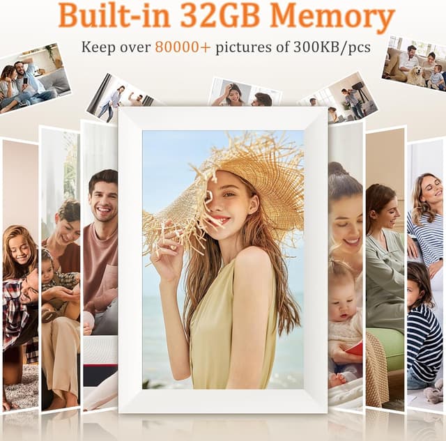 Thumbnail 4 de Hesmor 10.1 Inch Frameo WiFi Digital Photo Frame