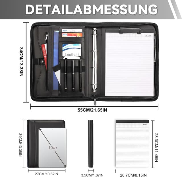Detalle de Leathario Schreibmappe A4