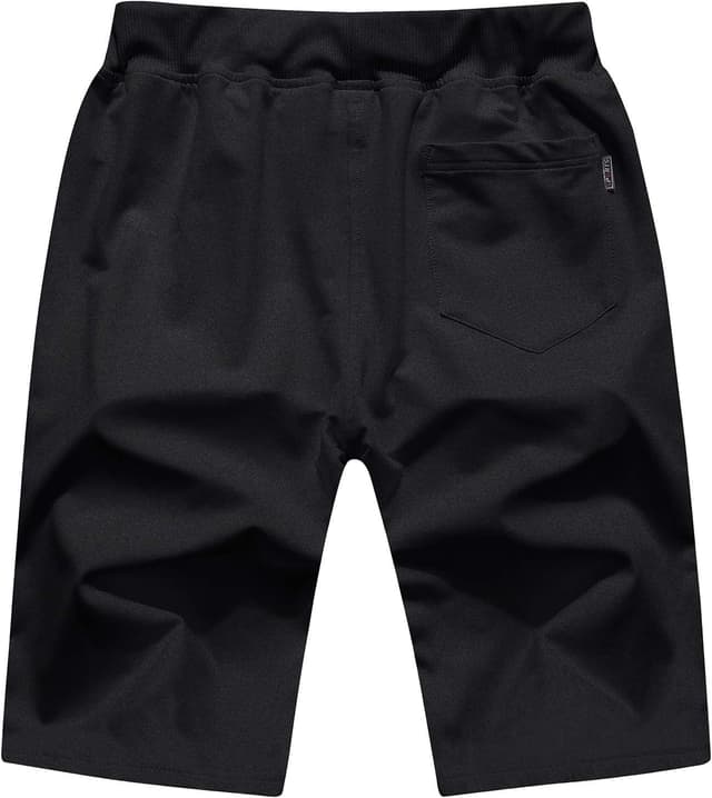 Detalle 2 de QPNGRP Men’s Casual Shorts with Drawstring, Elastic Waist & Zipper Pockets