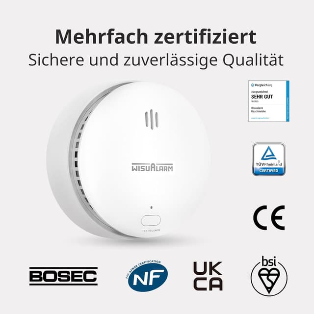 Detalle 2 de Rauchmelder 10 Jahre Batterie 85 dB EN 14604