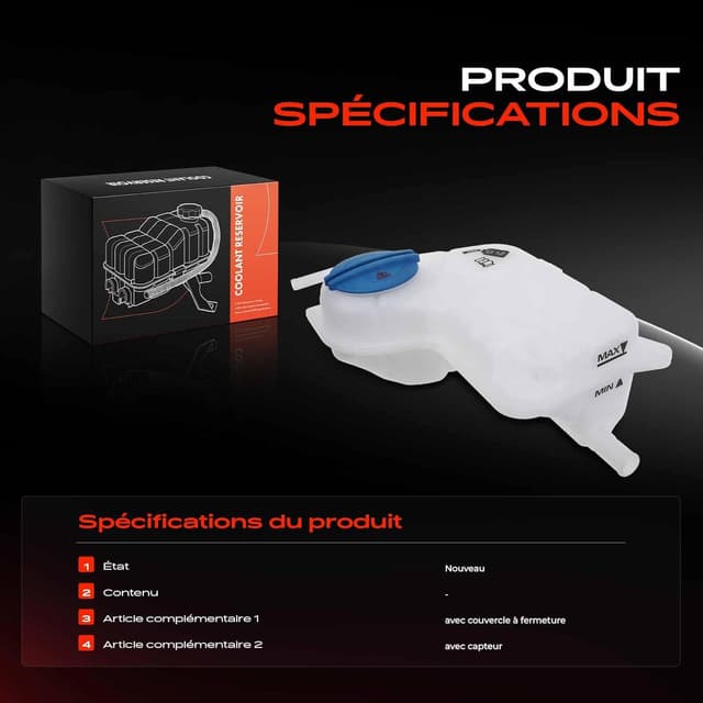 Detalle 2 de Frankberg réservoir de compensation liquide de refroidissement (compatible A4 8E2/8EC/8H7/8HE, 2000-2008) 1,9L-3,0L