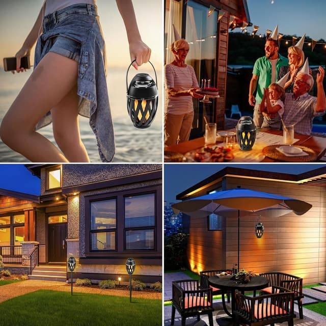 Detalle de INSSISAIN 2er Set Bluetooth-Lautsprecher mit Flammen-Effekt (IP65, 5 W) für Outdoor & Camping