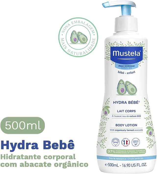 Detalle 2 de Mustela Hydra Baby Creme (CRP500ML) – spendet Feuchtigkeit und verfeinert das Hautbild