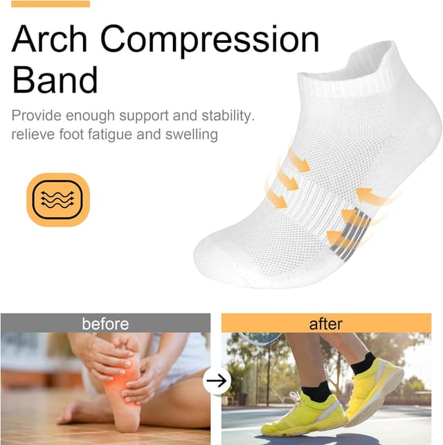 Detalle de Libella Calzini Uomo e Donna Corti Sportivi Anti-vesciche, traspiranti in cotone (10 paia) 39-46