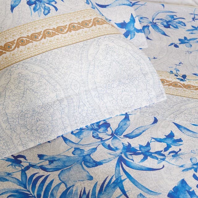 Detalle de Bassetti Ibiscus Tatoo juego de sábanas algodón 100%